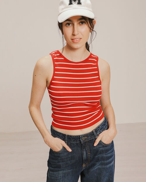 Tank Top Cropped Rayas